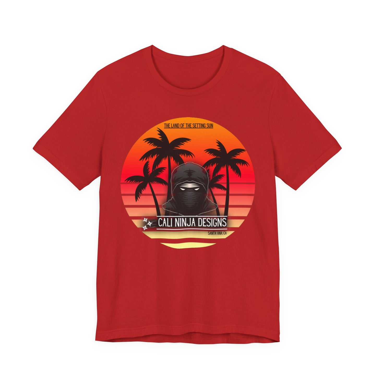 Ninja Sunset T-Shirt — Cali Ninja Designs Palm Beach Retro Tee