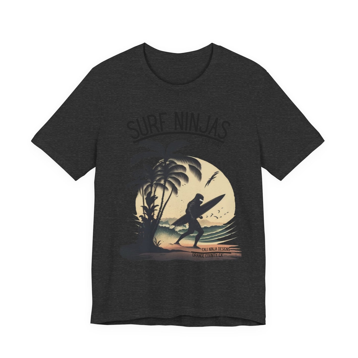 Surf Ninjas Graphic Tee — Vintage Palm Beach Surfing T‑Shirt