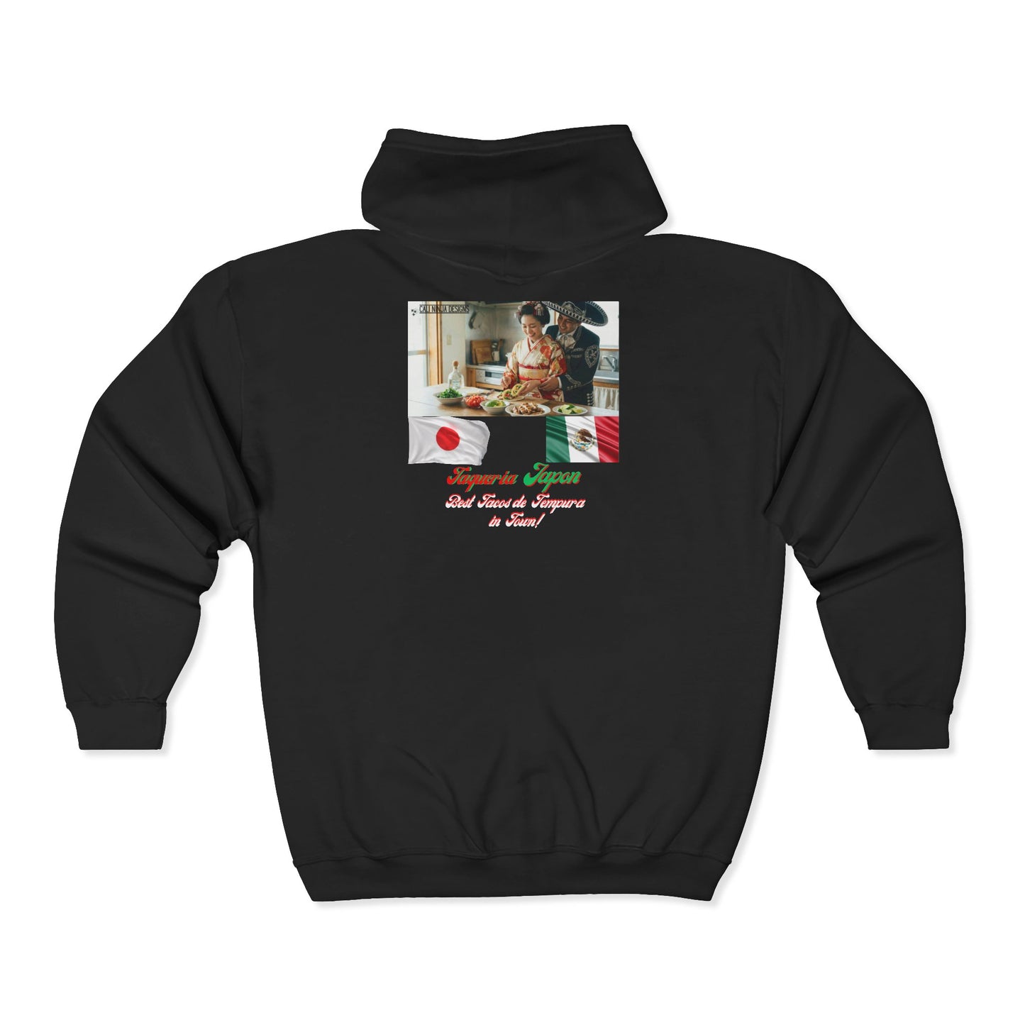 Mexican Cocina Cactus Zip-Up Hoodie — La comida casera sweatshirt