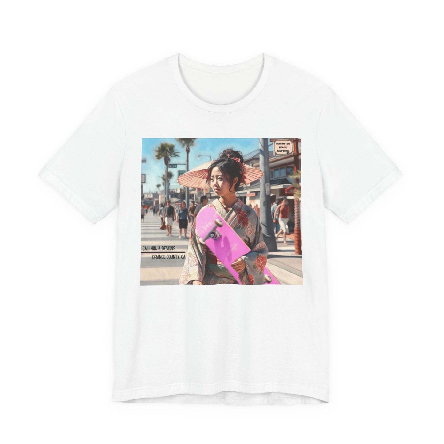Skateboard Geisha — Vintage Huntington Beach Skateboard T-Shirt