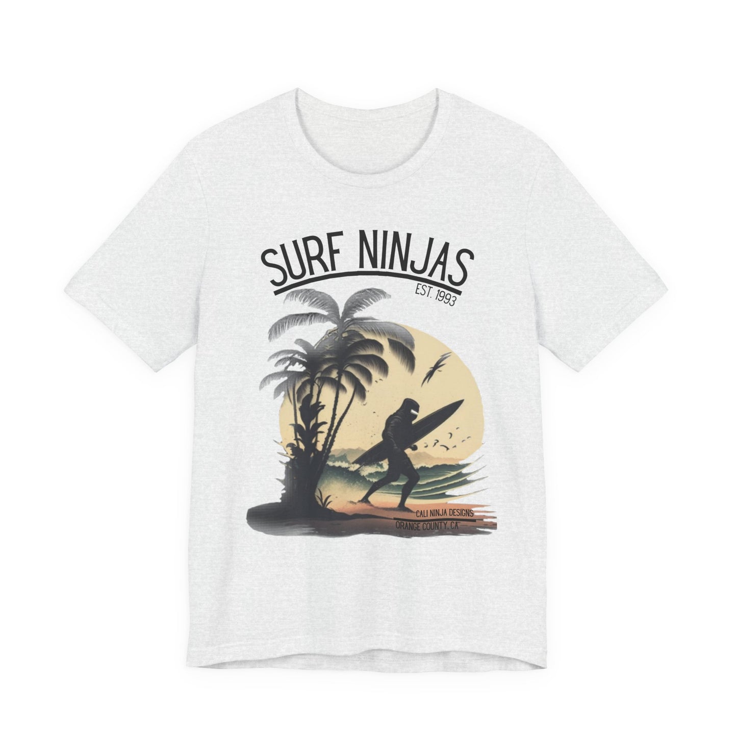 Surf Ninjas Graphic Tee — Vintage Palm Beach Surfing T‑Shirt