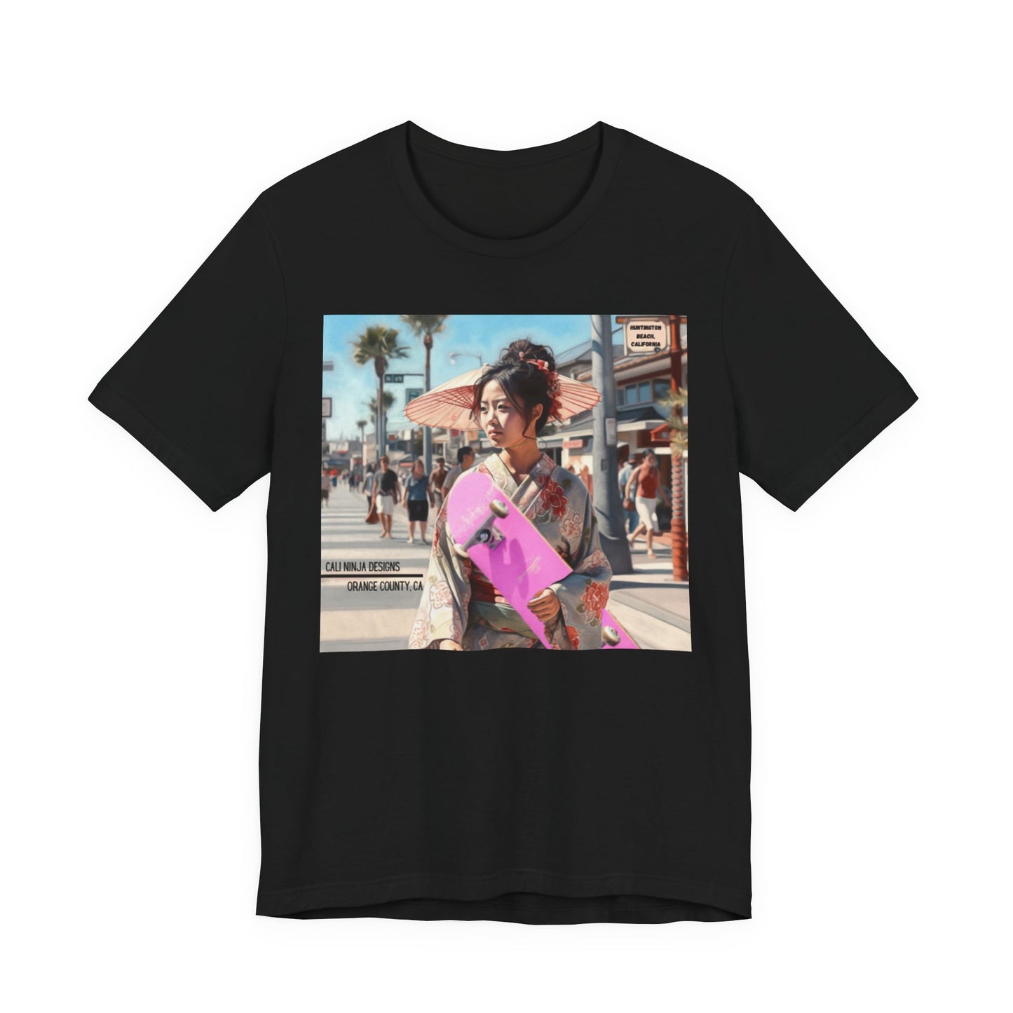 Skateboard Geisha — Vintage Huntington Beach Skateboard T-Shirt