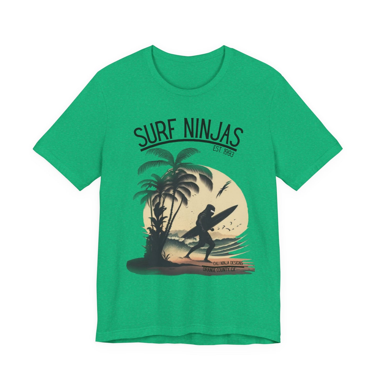 Surf Ninjas Graphic Tee — Vintage Palm Beach Surfing T‑Shirt