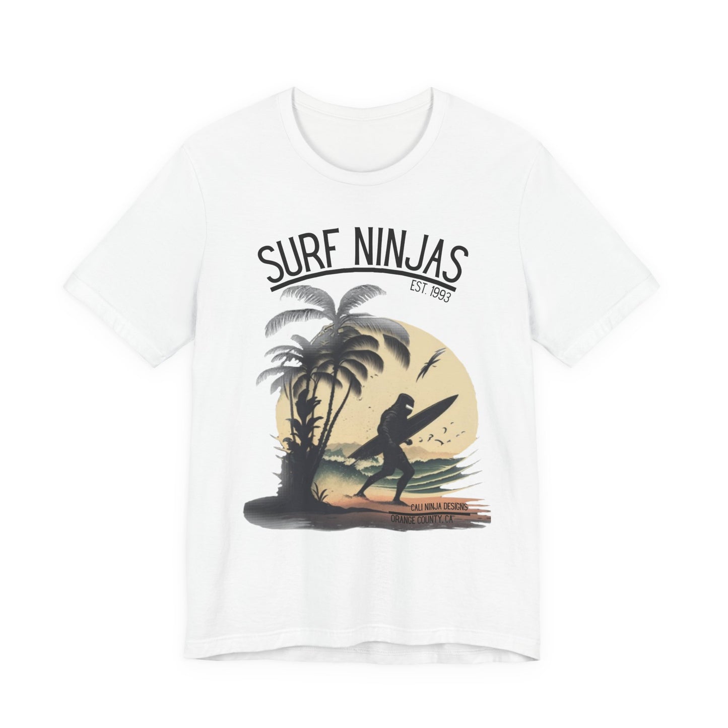 Surf Ninjas Graphic Tee — Vintage Palm Beach Surfing T‑Shirt