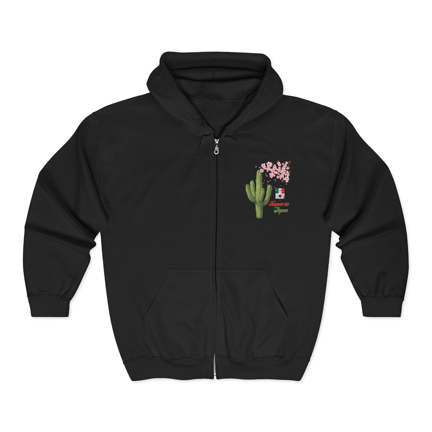Mexican Cocina Cactus Zip-Up Hoodie — La comida casera sweatshirt