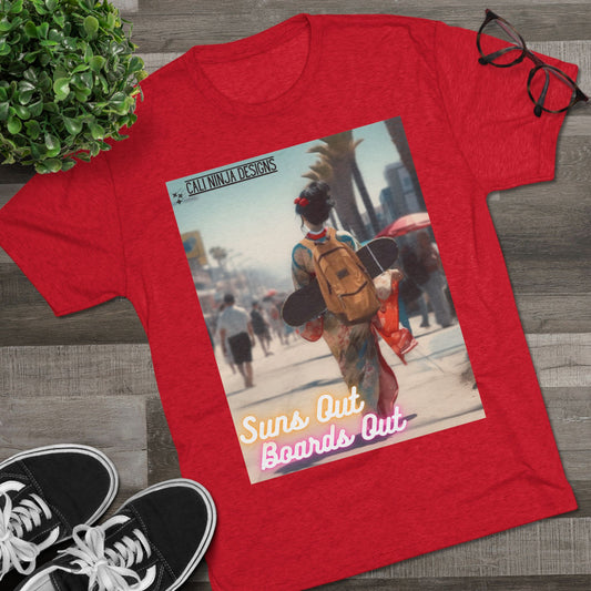 Suns Out Boards Out T‑Shirt — Retro Surf Beach Vibes Tee