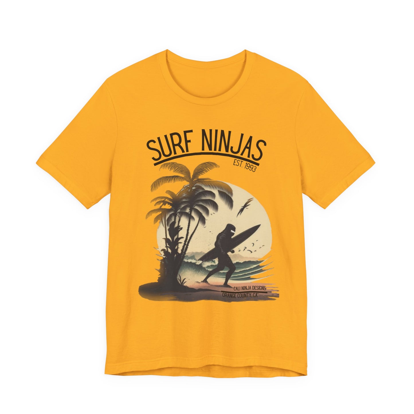 Surf Ninjas Graphic Tee — Vintage Palm Beach Surfing T‑Shirt