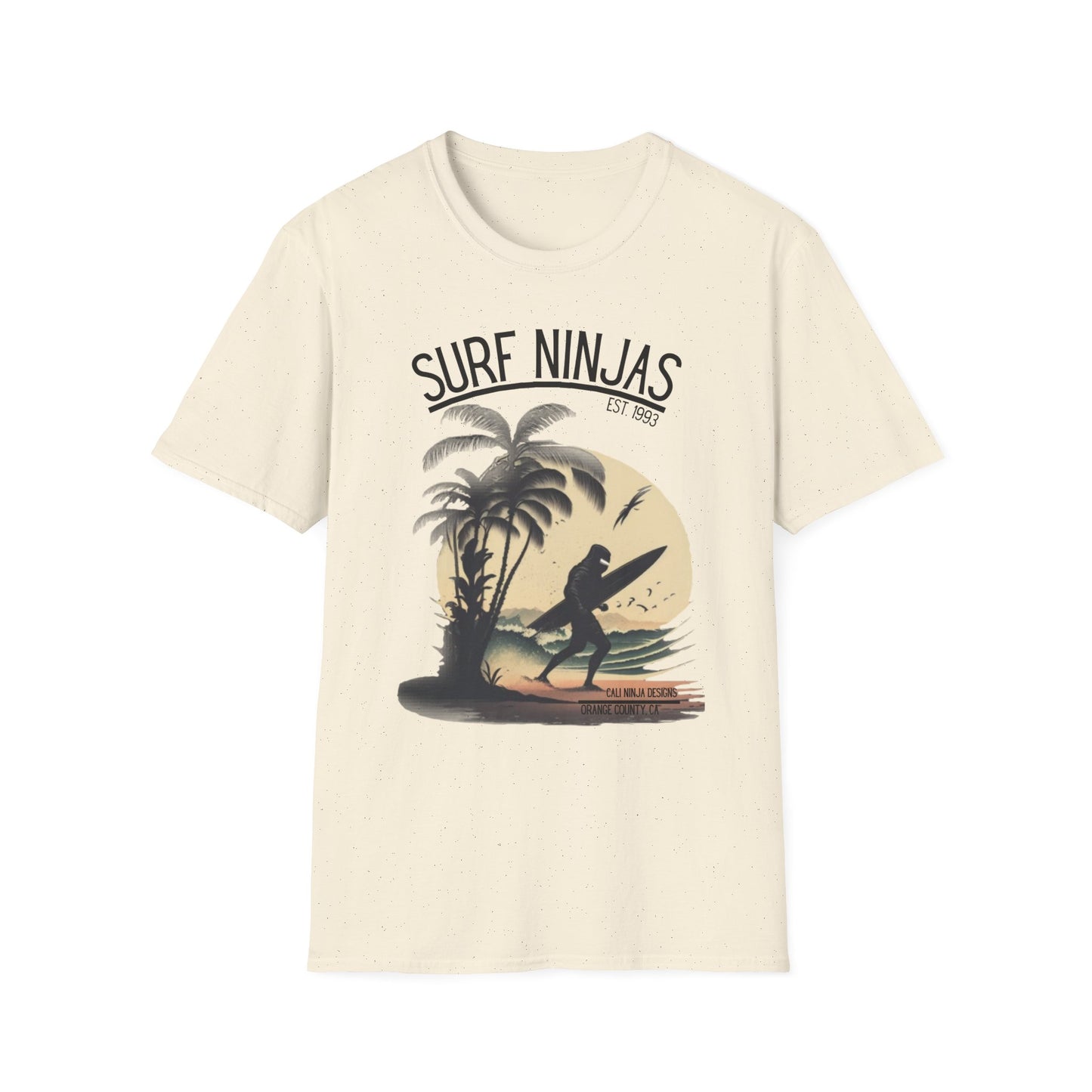 Surf Ninjas T-Shirt – Retro Palm Tree Surfer Tee