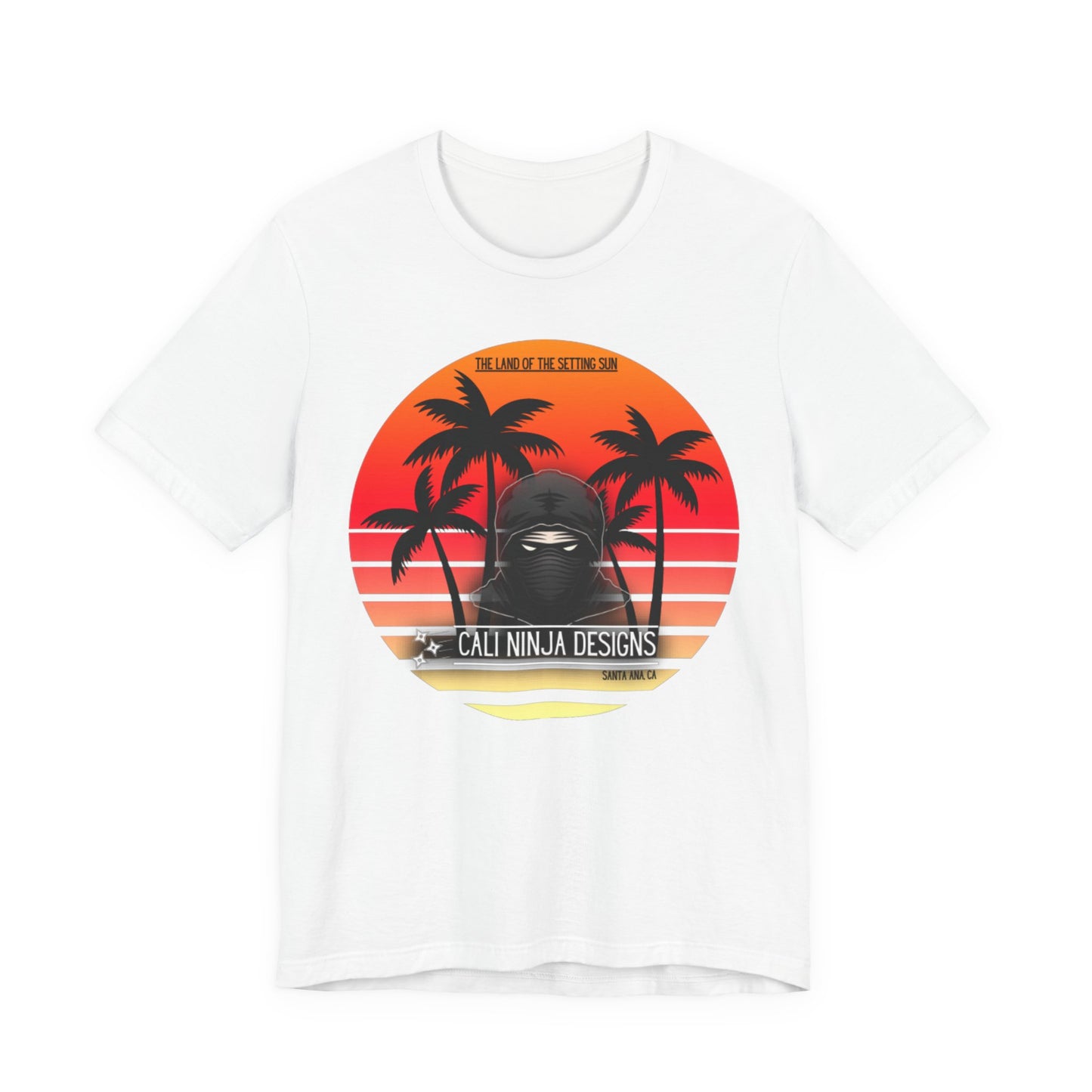 Ninja Sunset T-Shirt — Cali Ninja Designs Palm Beach Retro Tee
