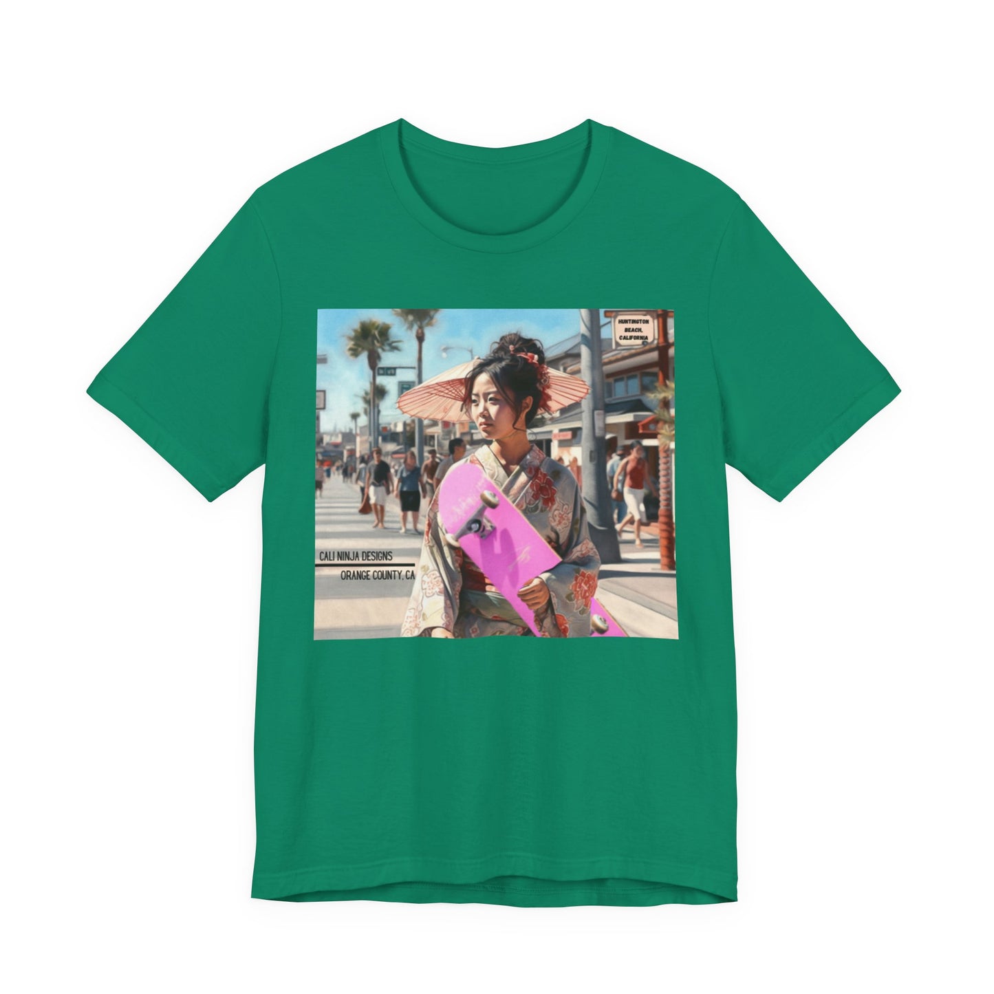 Skateboard Geisha — Vintage Huntington Beach Skateboard T-Shirt