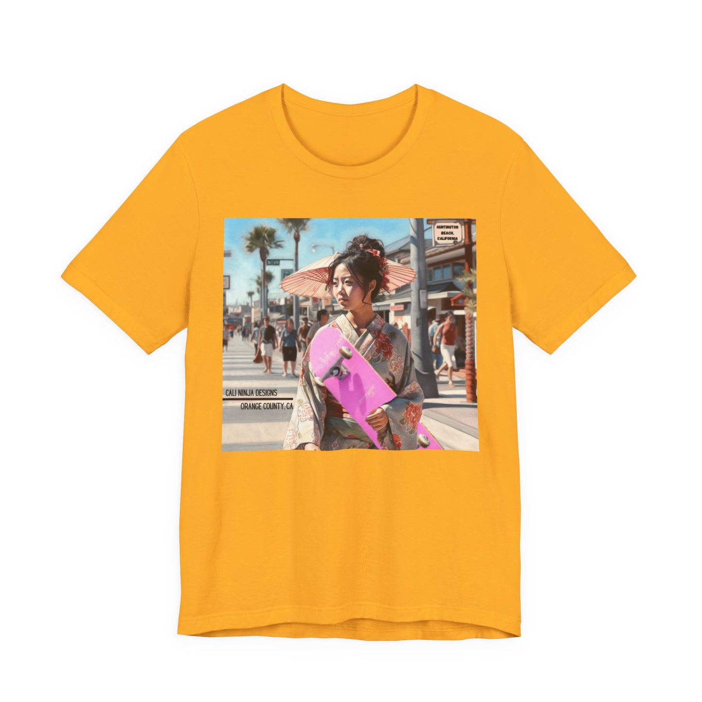 Skateboard Geisha — Vintage Huntington Beach Skateboard T-Shirt