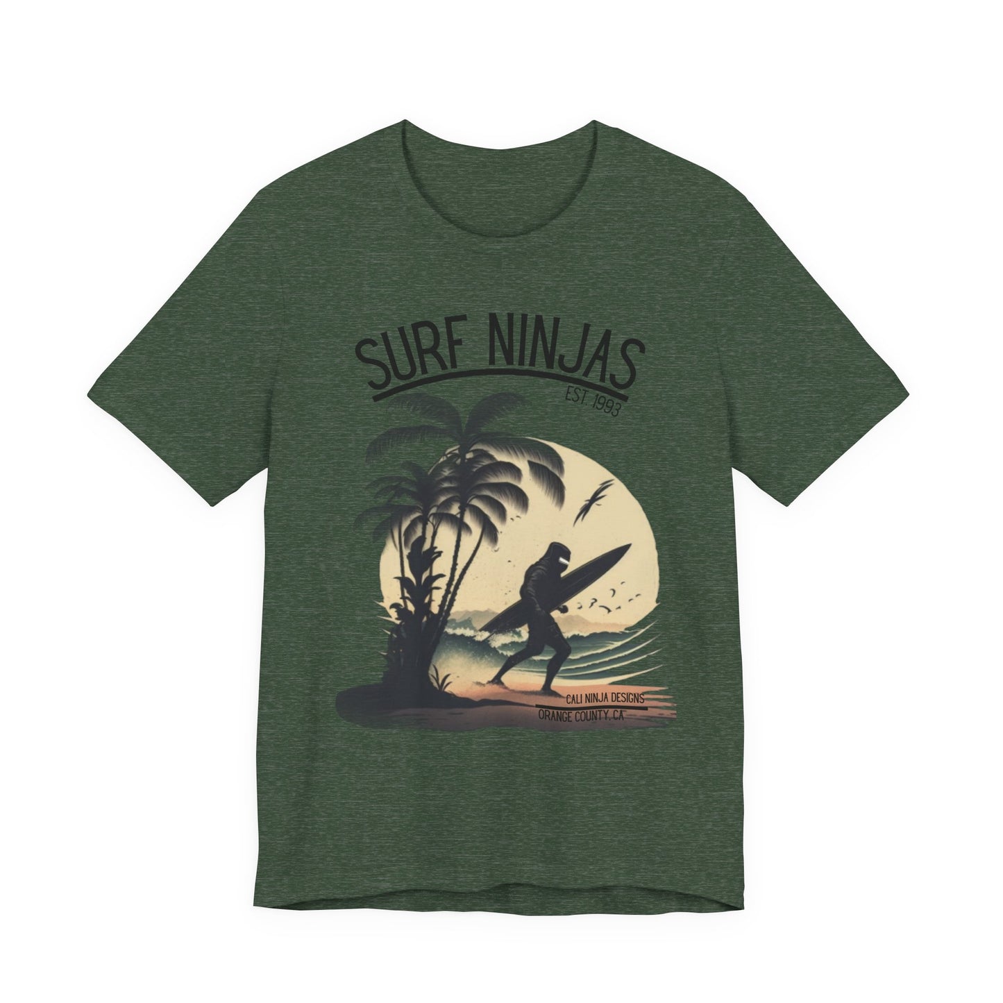 Surf Ninjas Graphic Tee — Vintage Palm Beach Surfing T‑Shirt