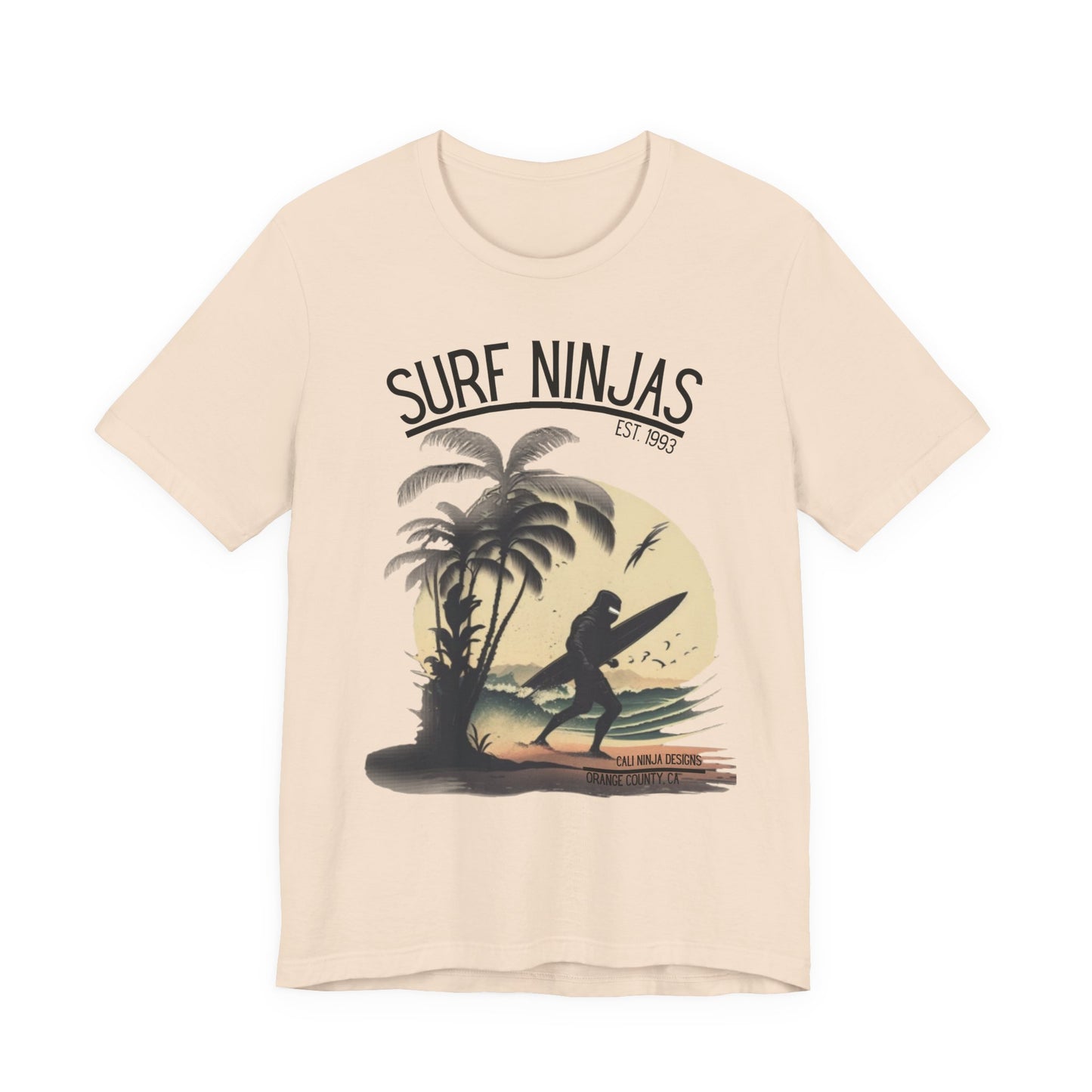 Surf Ninjas Graphic Tee — Vintage Palm Beach Surfing T‑Shirt