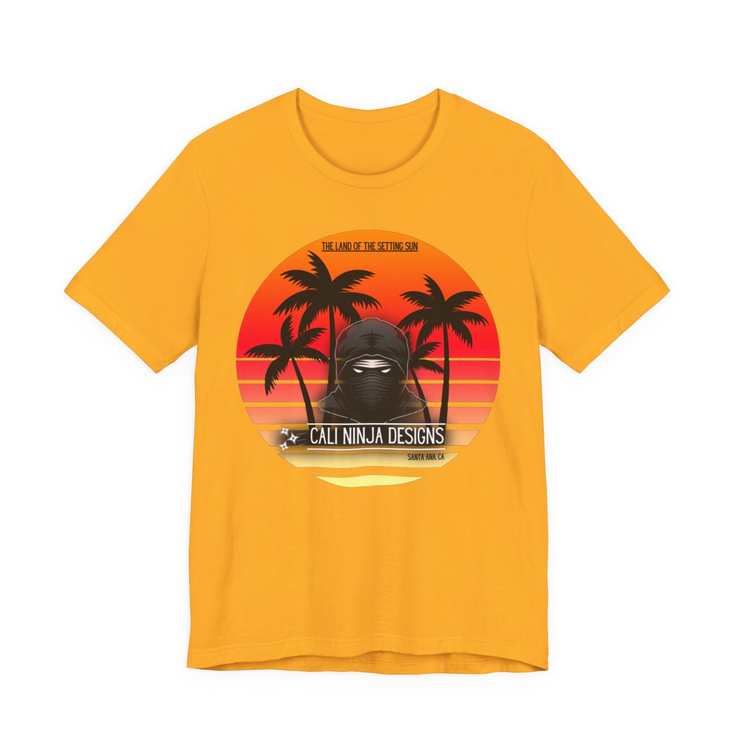 Ninja Sunset T-Shirt — Cali Ninja Designs Palm Beach Retro Tee