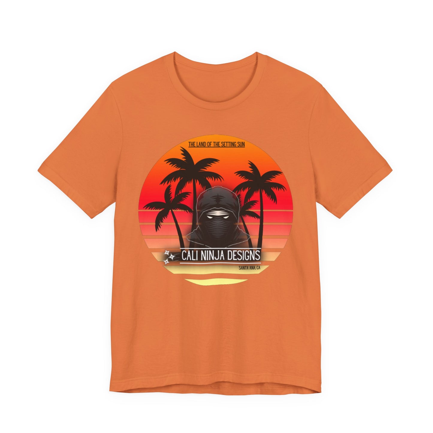 Ninja Sunset T-Shirt — Cali Ninja Designs Palm Beach Retro Tee