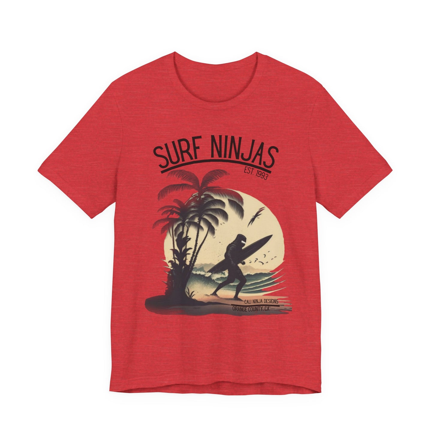 Surf Ninjas Graphic Tee — Vintage Palm Beach Surfing T‑Shirt