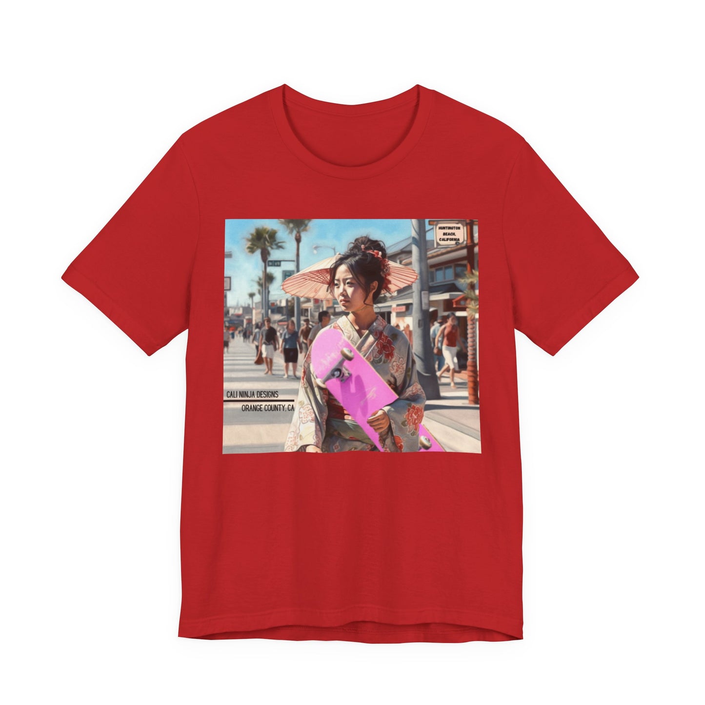 Skateboard Geisha — Vintage Huntington Beach Skateboard T-Shirt