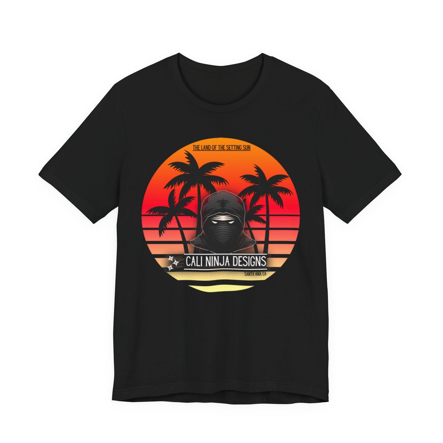 Ninja Sunset T-Shirt — Cali Ninja Designs Palm Beach Retro Tee