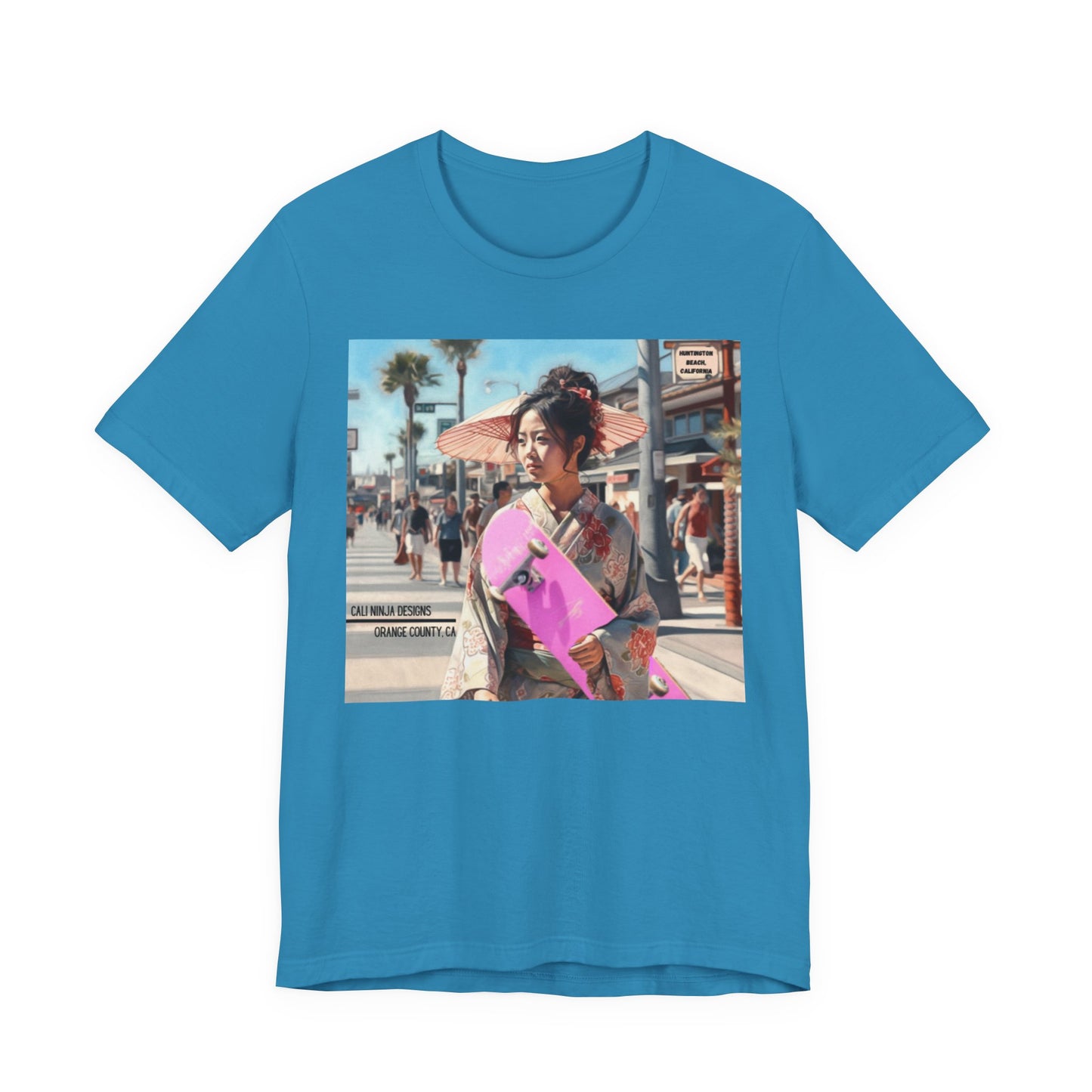 Skateboard Geisha — Vintage Huntington Beach Skateboard T-Shirt