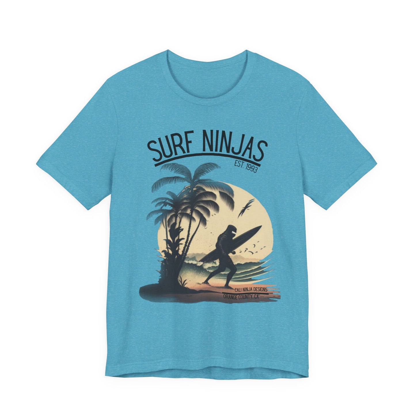 Surf Ninjas Graphic Tee — Vintage Palm Beach Surfing T‑Shirt